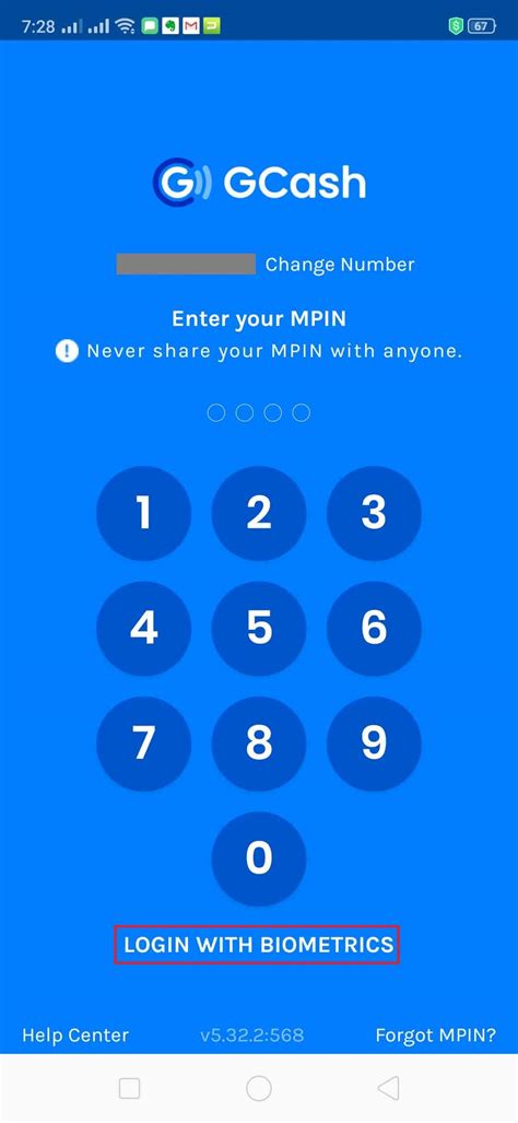 gcash biometrics|Device Security – GCash Help Center.